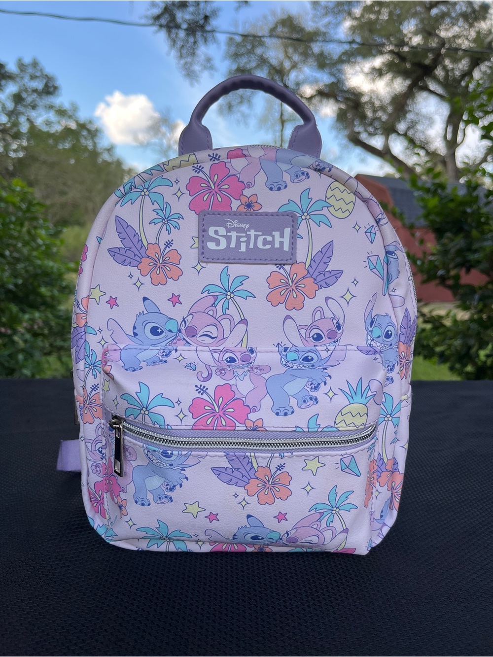 Disney Tropical Stitch And Angel Mini Backpack 10.5” Bioworld